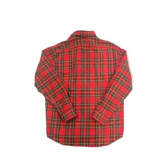 L.L Bean Men’s Red and Green Casual Button-Down Flannel Shirt Size L - Picture 2 of 5